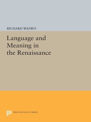 cover image of Language and Meaning in the Renaissance